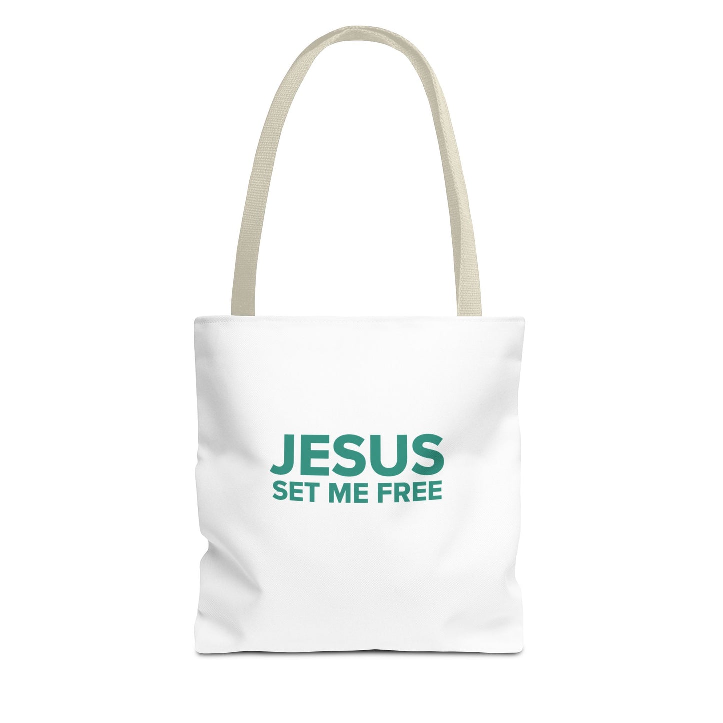 JESUS SET ME FREE Tote Bag (AOP)