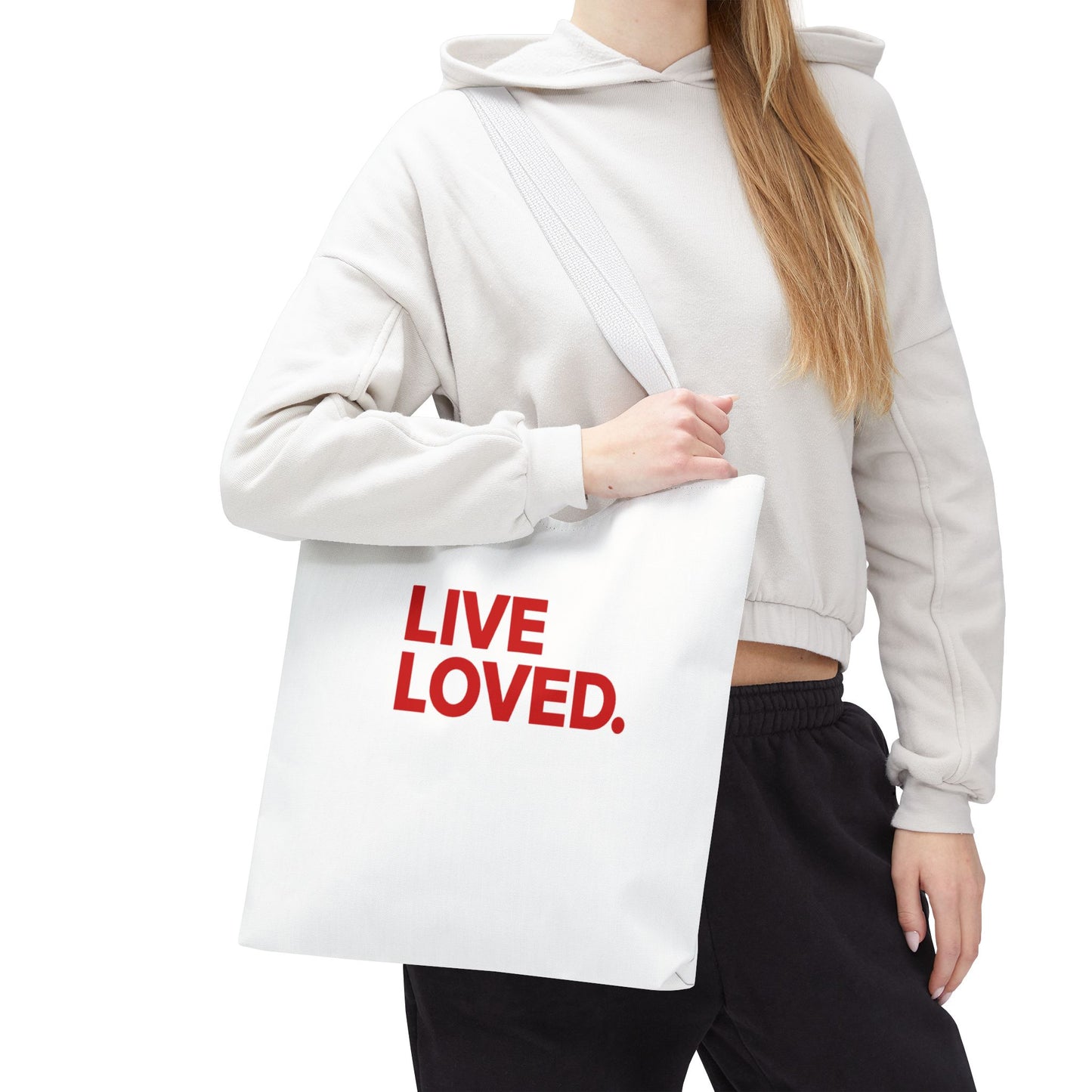 LIVE LOVED. Tote Bag (AOP)