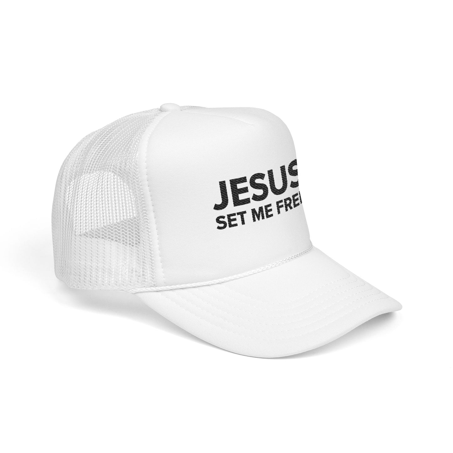 JESUS SET ME FREE Foam Trucker Hat (Embroidery)