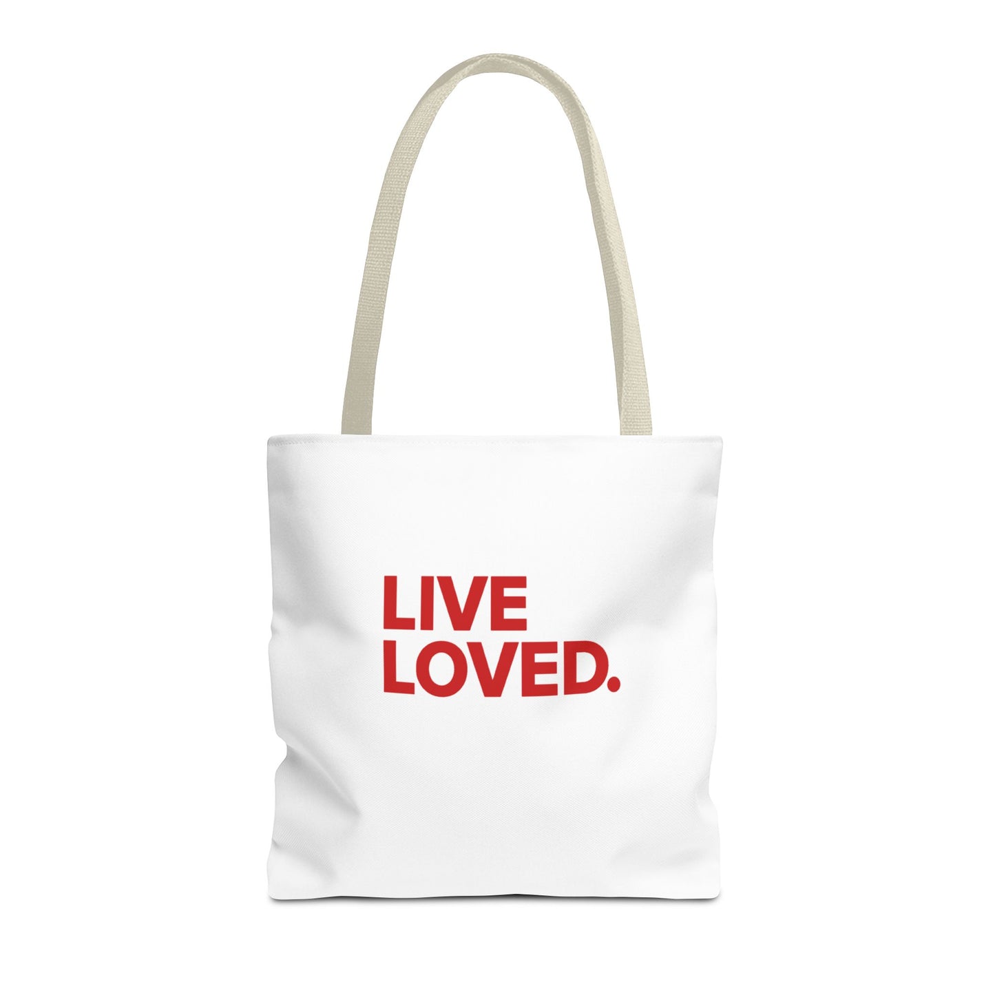 LIVE LOVED. Tote Bag (AOP)