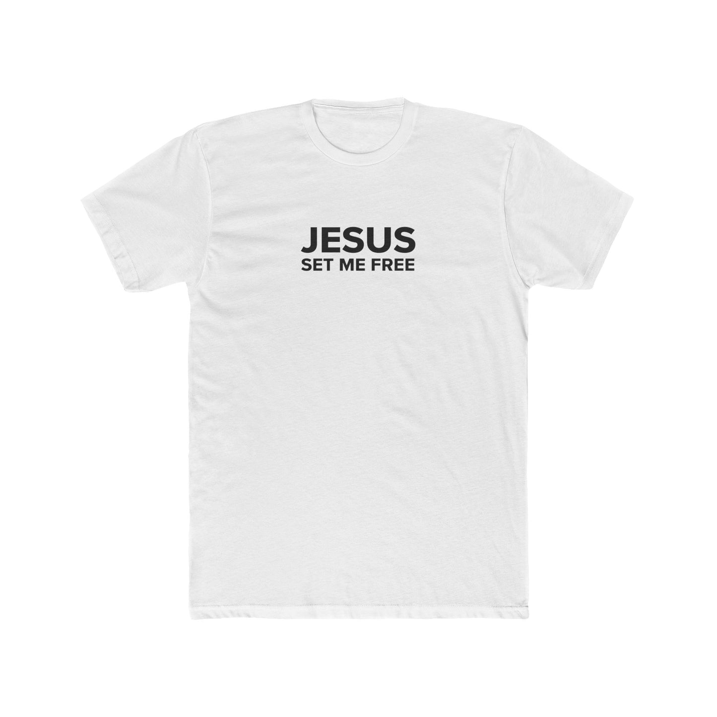 JESUS SET ME FREE Unisex Cotton Crew Tee