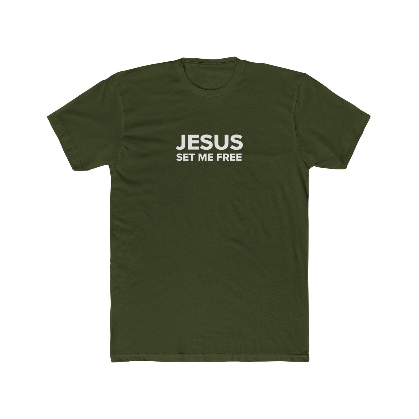 JESUS SET ME FREE Unisex Cotton Crew Tee