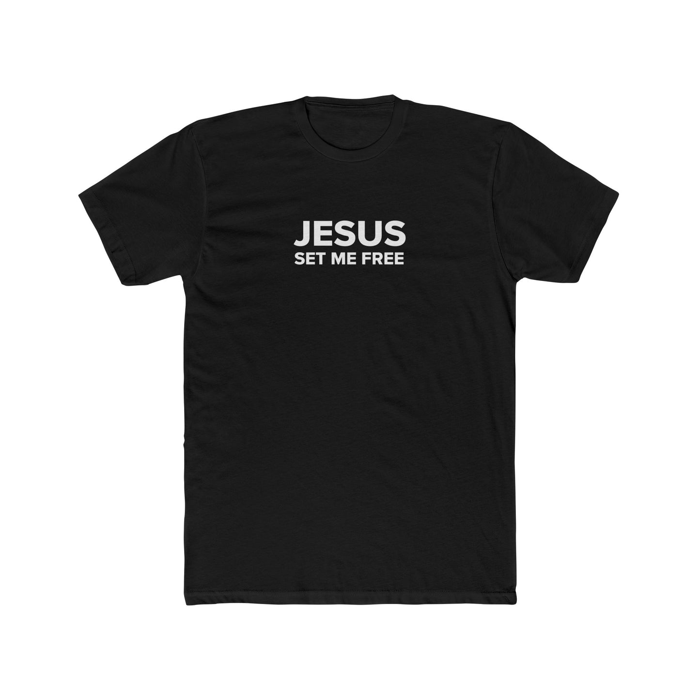 JESUS SET ME FREE Unisex Cotton Crew Tee