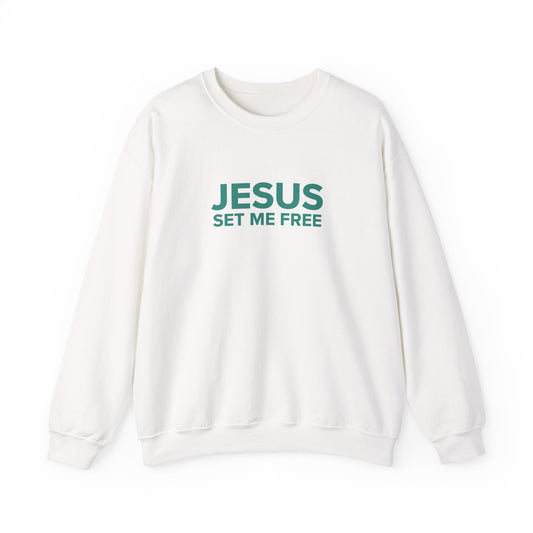 JESUS SET ME FREE Unisex Heavy Blend™ Crewneck Sweatshirt