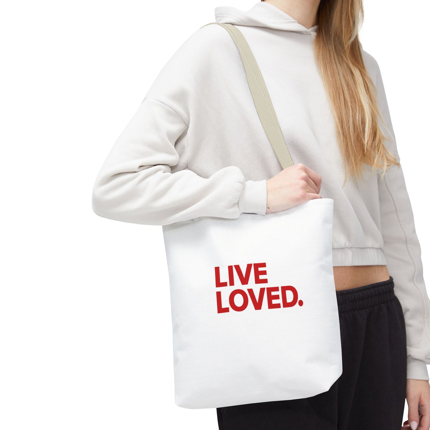 LIVE LOVED. Tote Bag (AOP)