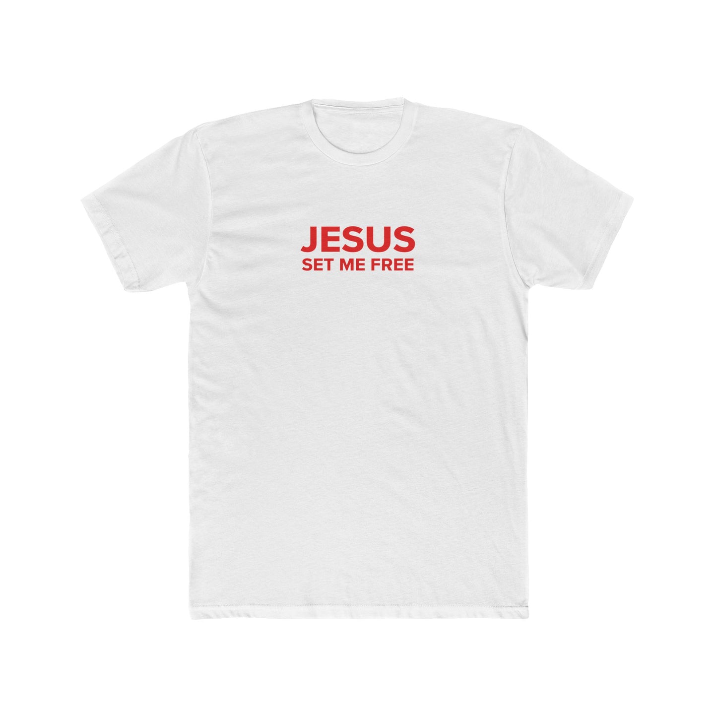 JESUS SET ME FREE Unisex Cotton Crew Tee