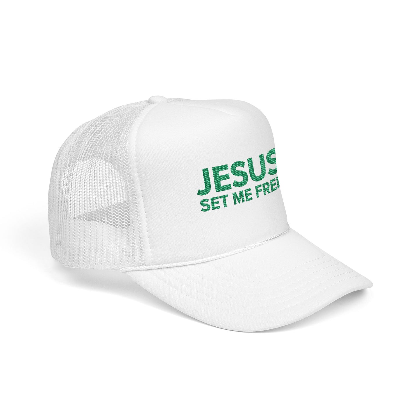 JESUS SET ME FREE Foam Trucker Hat (Embroidery)