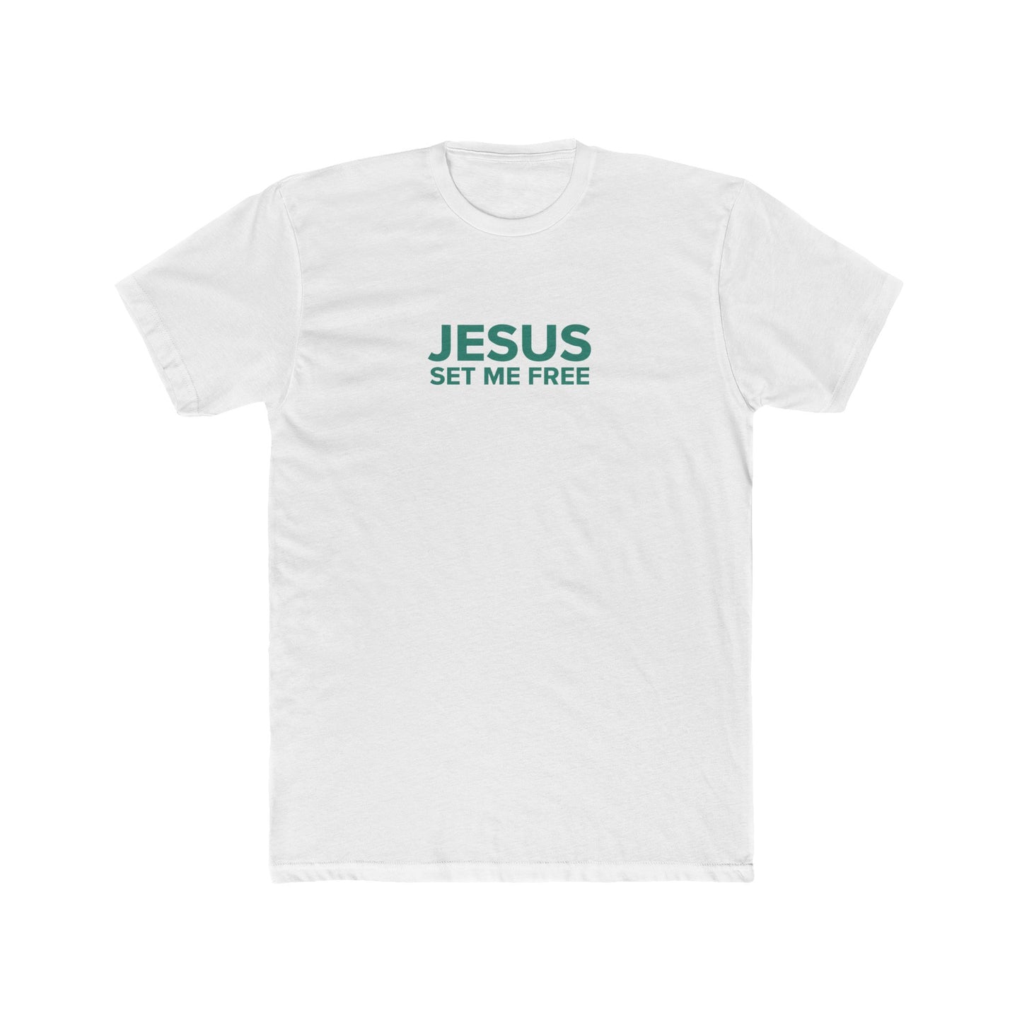 JESUS SET ME FREE Unisex Cotton Crew Tee