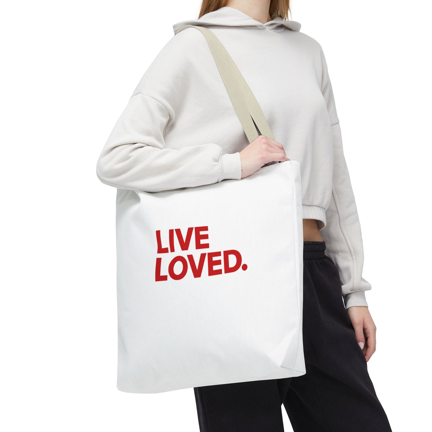LIVE LOVED. Tote Bag (AOP)