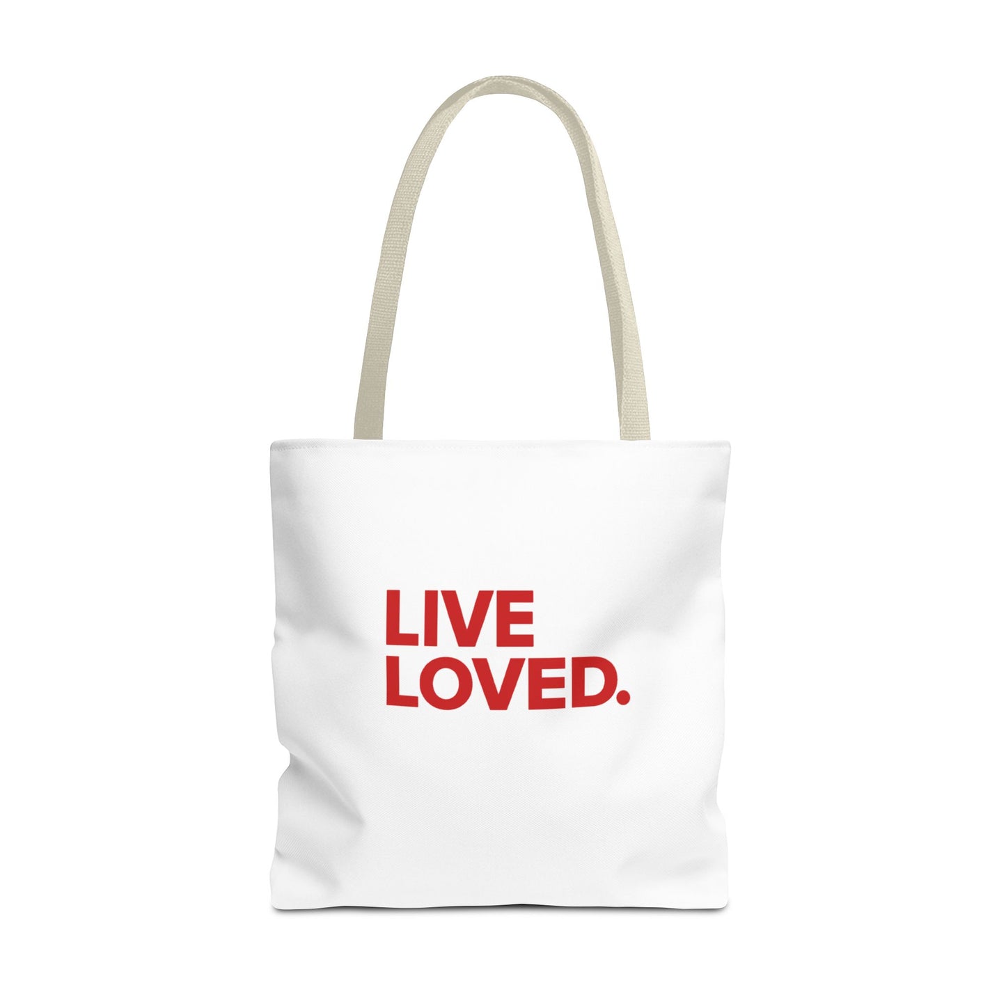 LIVE LOVED. Tote Bag (AOP)
