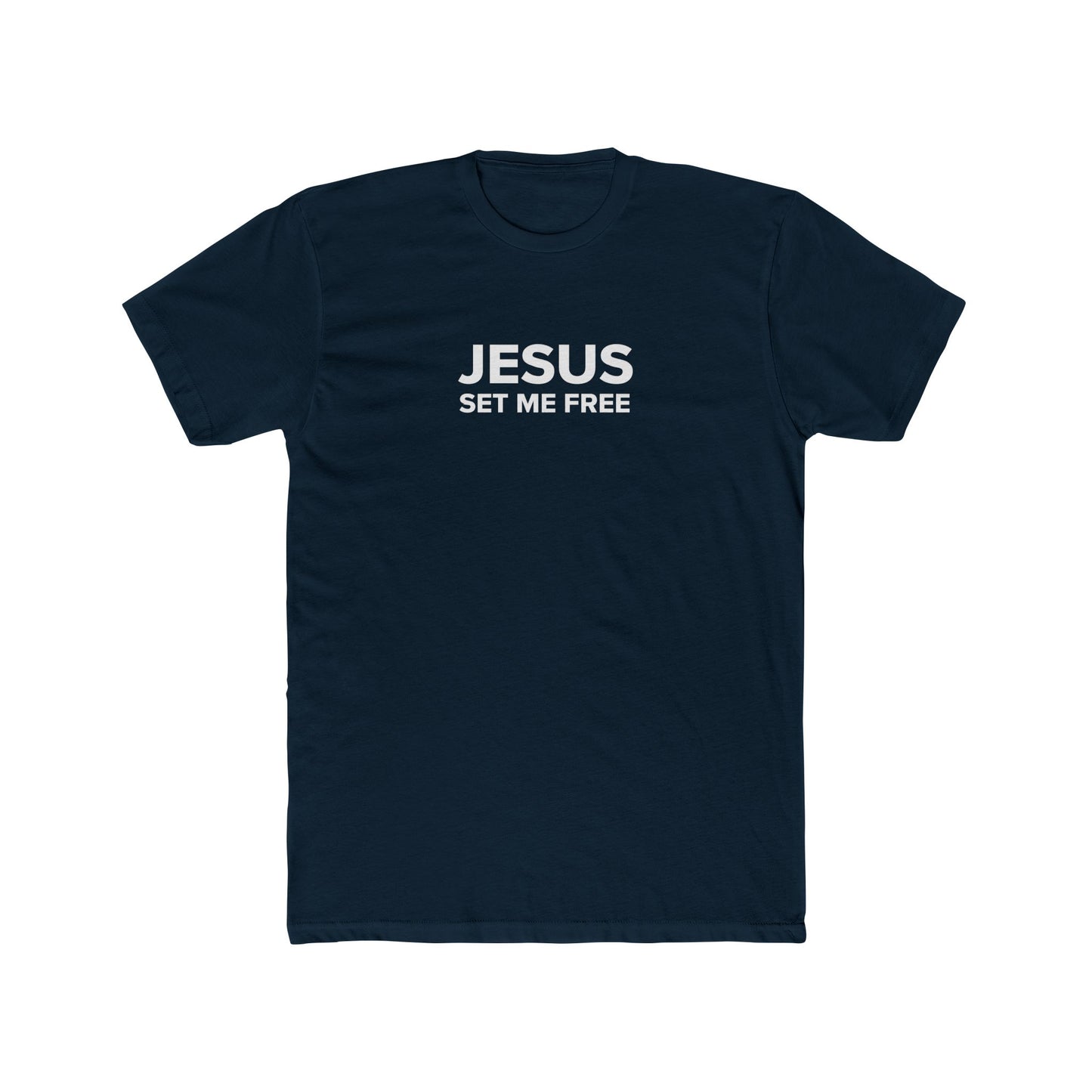 JESUS SET ME FREE Unisex Cotton Crew Tee
