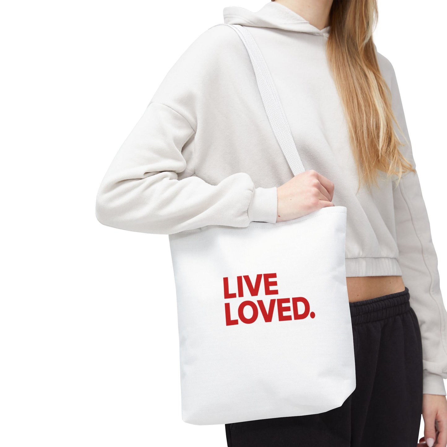 LIVE LOVED. Tote Bag (AOP)