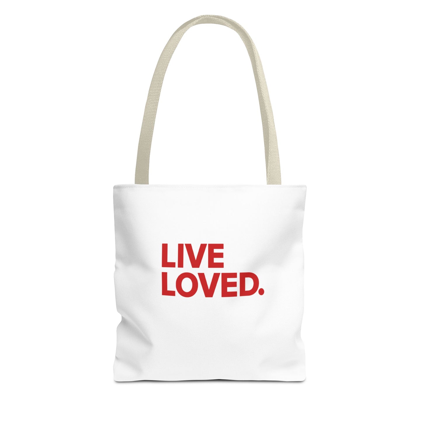LIVE LOVED. Tote Bag (AOP)
