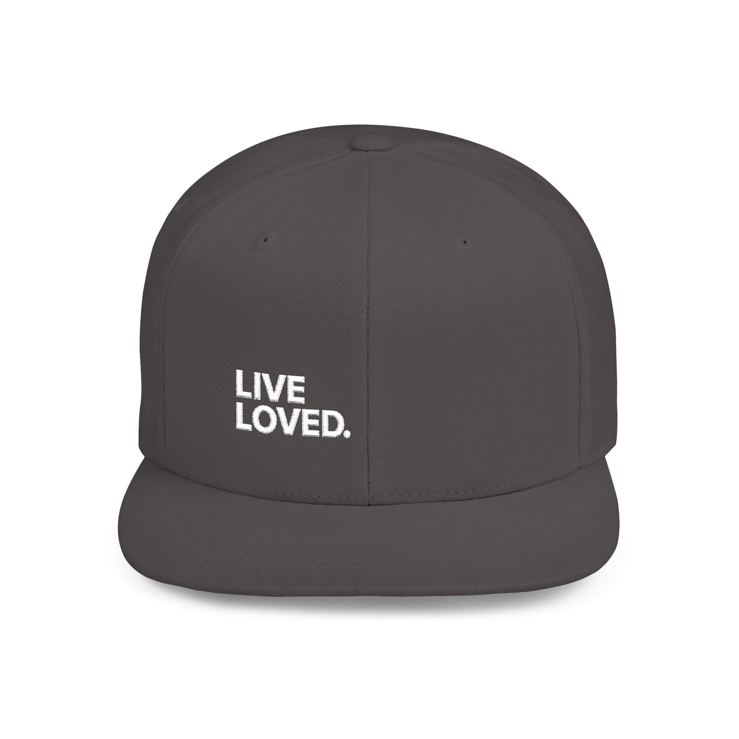 LIVE LOVED. Flat Bill Snapback (Embroidery)