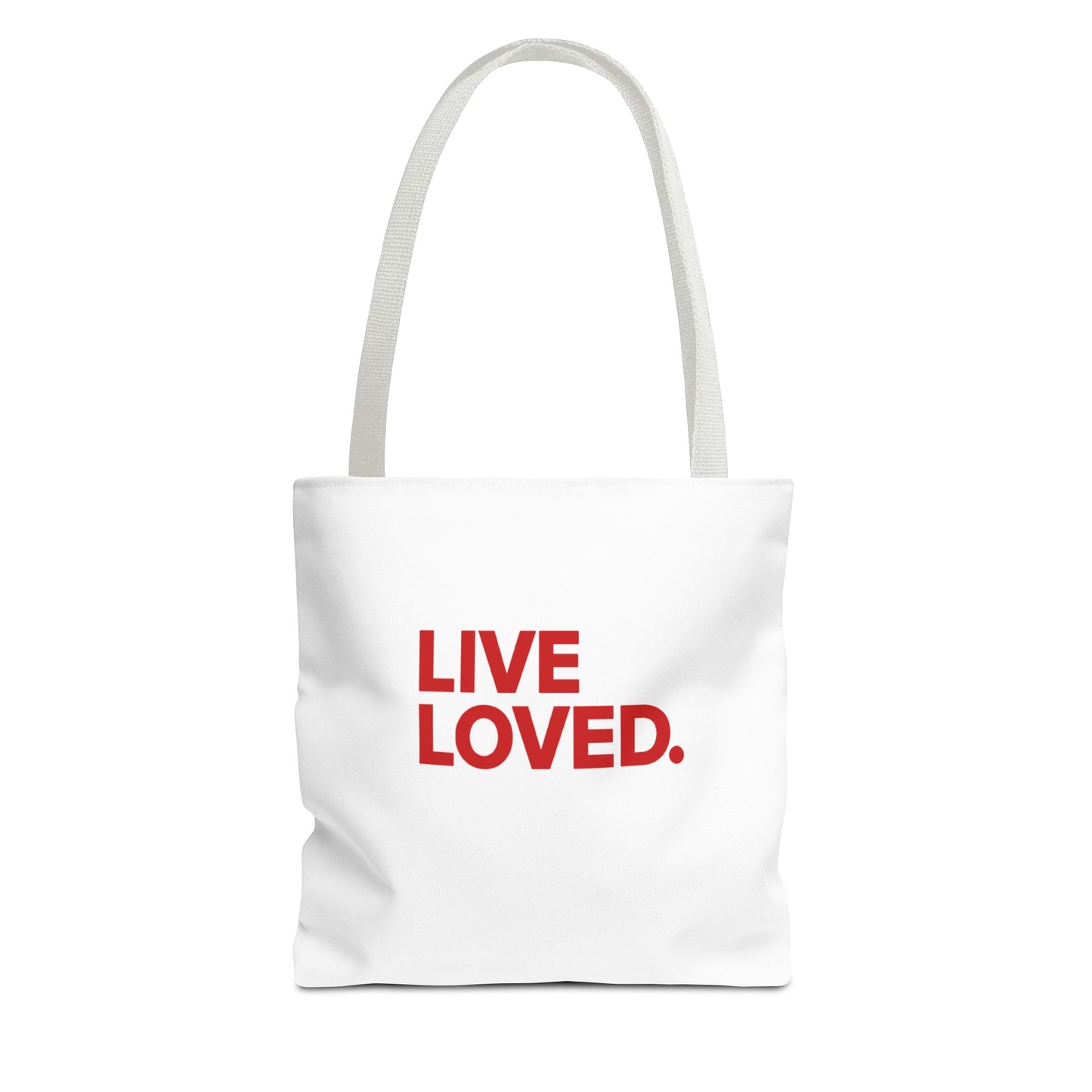 LIVE LOVED. Tote Bag (AOP)