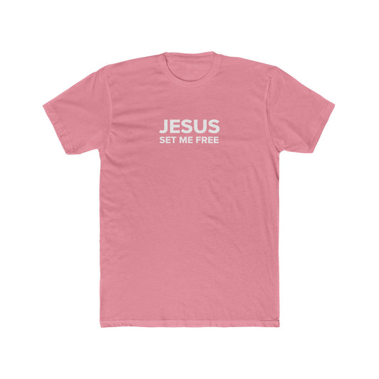 JESUS SET ME FREE Unisex Cotton Crew Tee