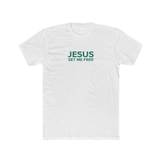 JESUS SET ME FREE Unisex Cotton Crew Tee