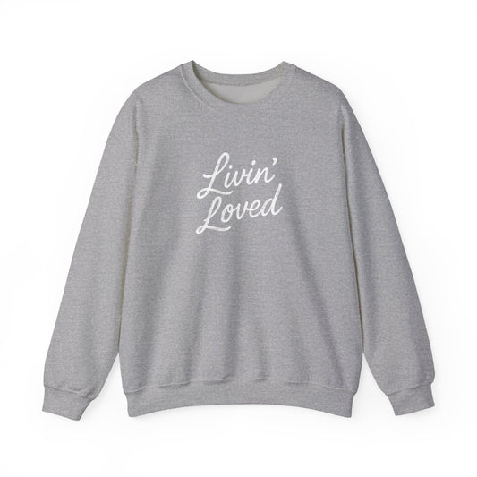 Livin' Loved Unisex Heavy Blend™ Crewneck Sweatshirt